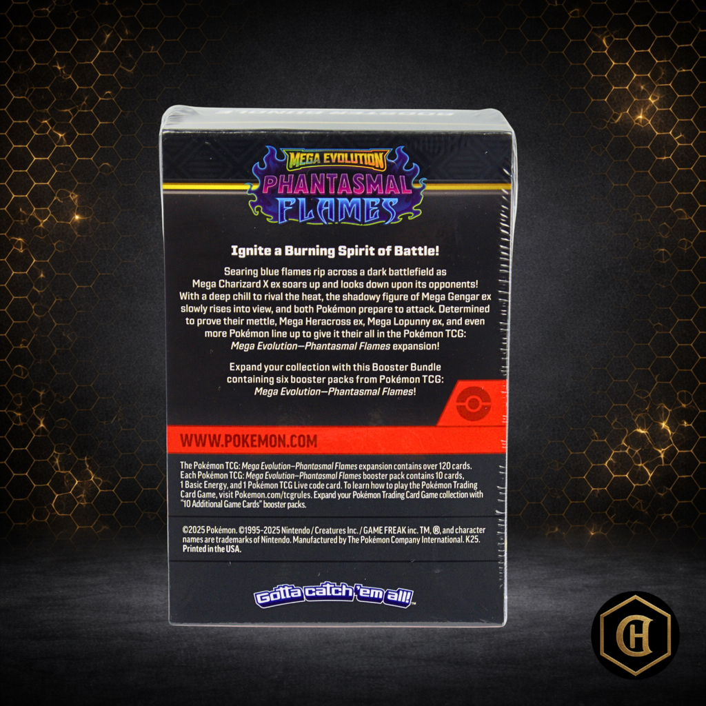 Pokémon TCG: Mega Evolution Phantasmal Flames Booster Bundle (Sealed, 6 Packs)