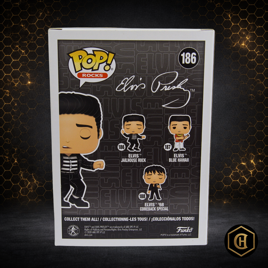 FUNKO POP! ROCKS - ELVIS JAILHOUSE ROCK #186 - 4" VINYL FIGURE - 2020 VAULTED