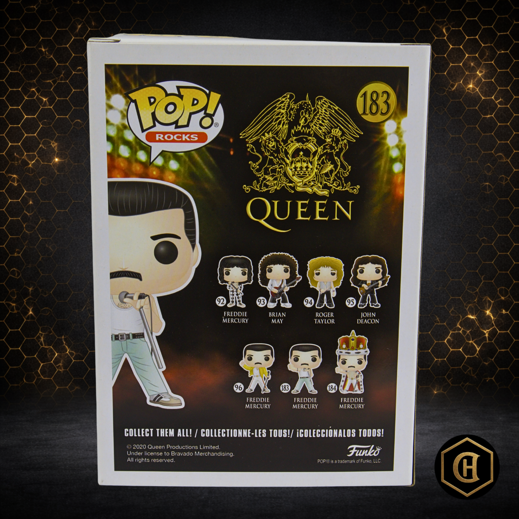 FUNKO POP! ROCKS - FREDDY MERCURY #183 - 4" VINYL FIGURE - QUEEN 2020 MINT CONDITION