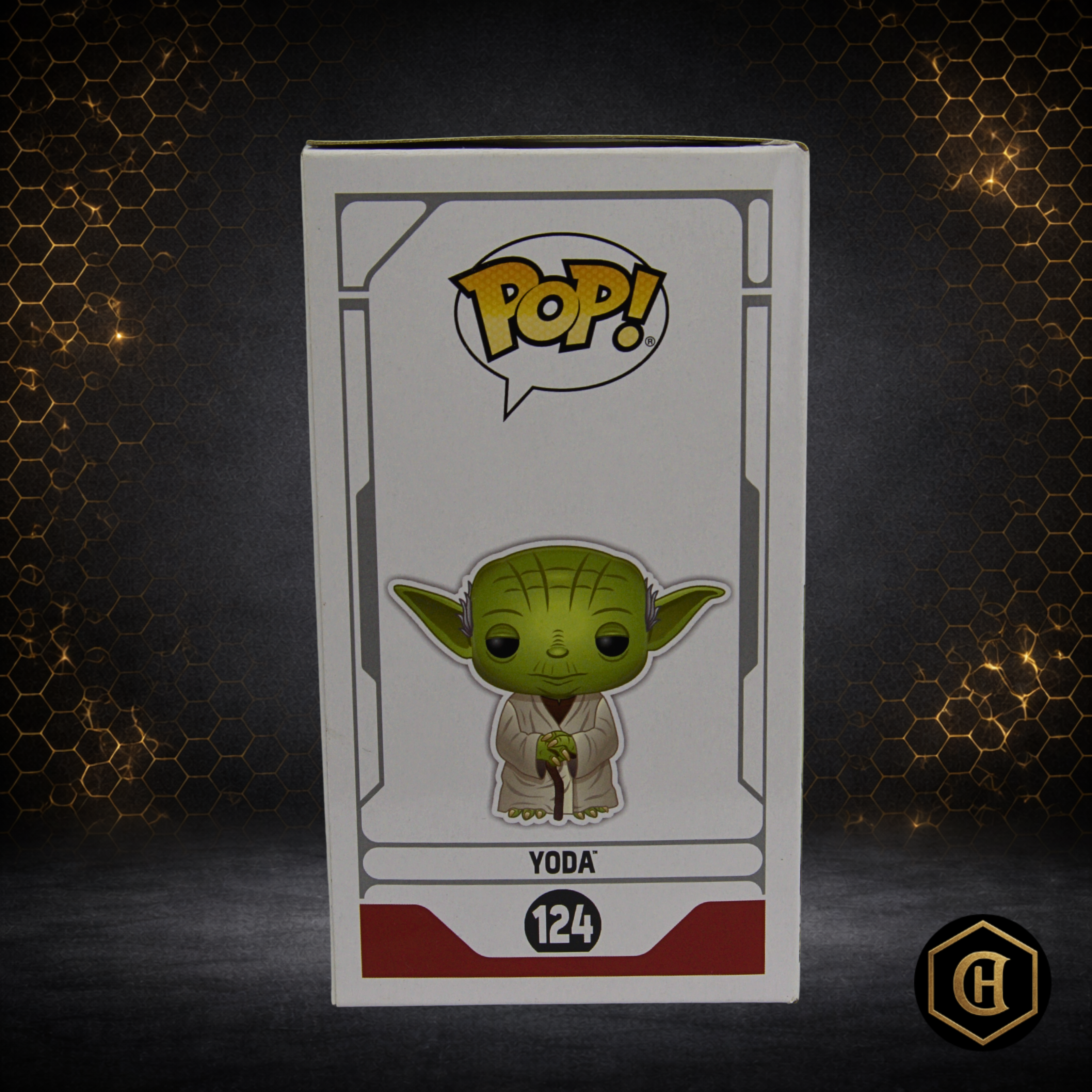 FUNKO POP! YODA(GREEN CHROME) #124 - 4" VINYL BOBBLE-SAN DIEGO COMIC CON-VAULTED