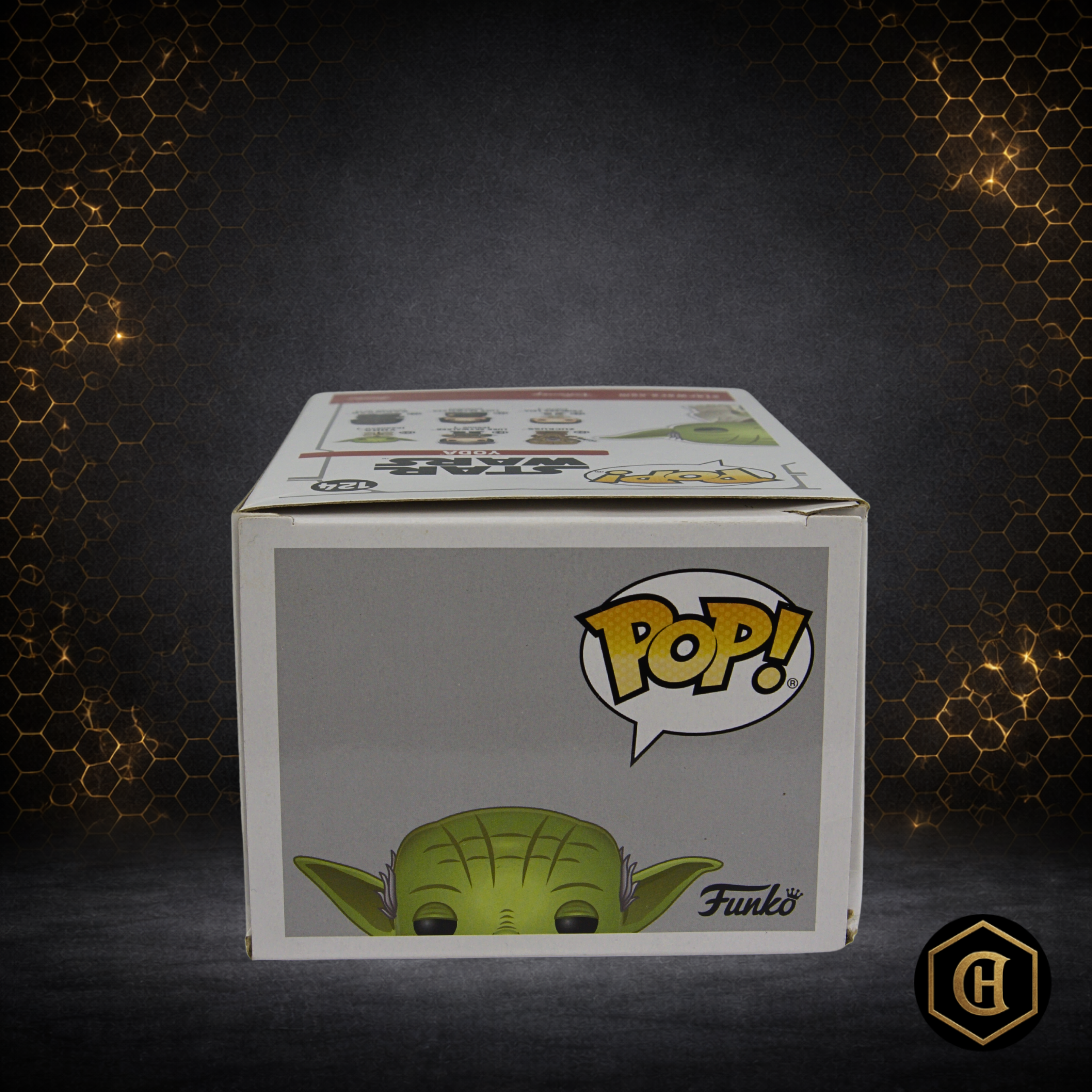 FUNKO POP! YODA(GREEN CHROME) #124 - 4" VINYL BOBBLE-SAN DIEGO COMIC CON-VAULTED