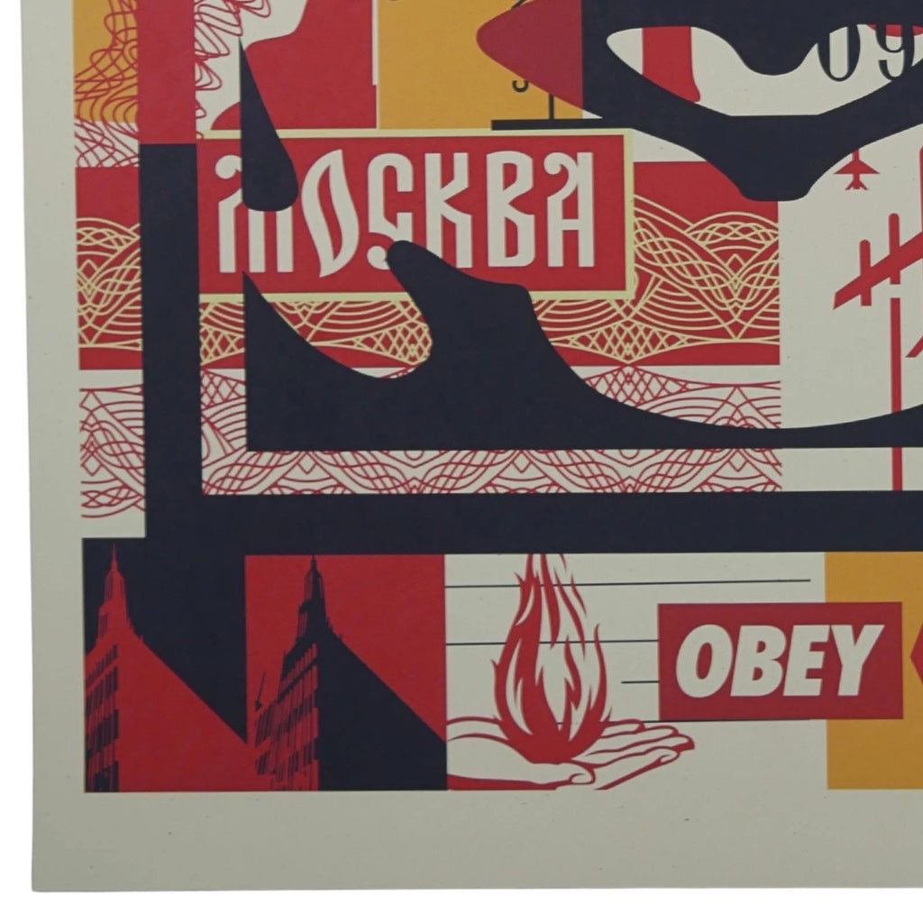 Shepard Fairey OBEY 3 Face Collage 24x18 Production Archive Print COA - Picture 5 of 12