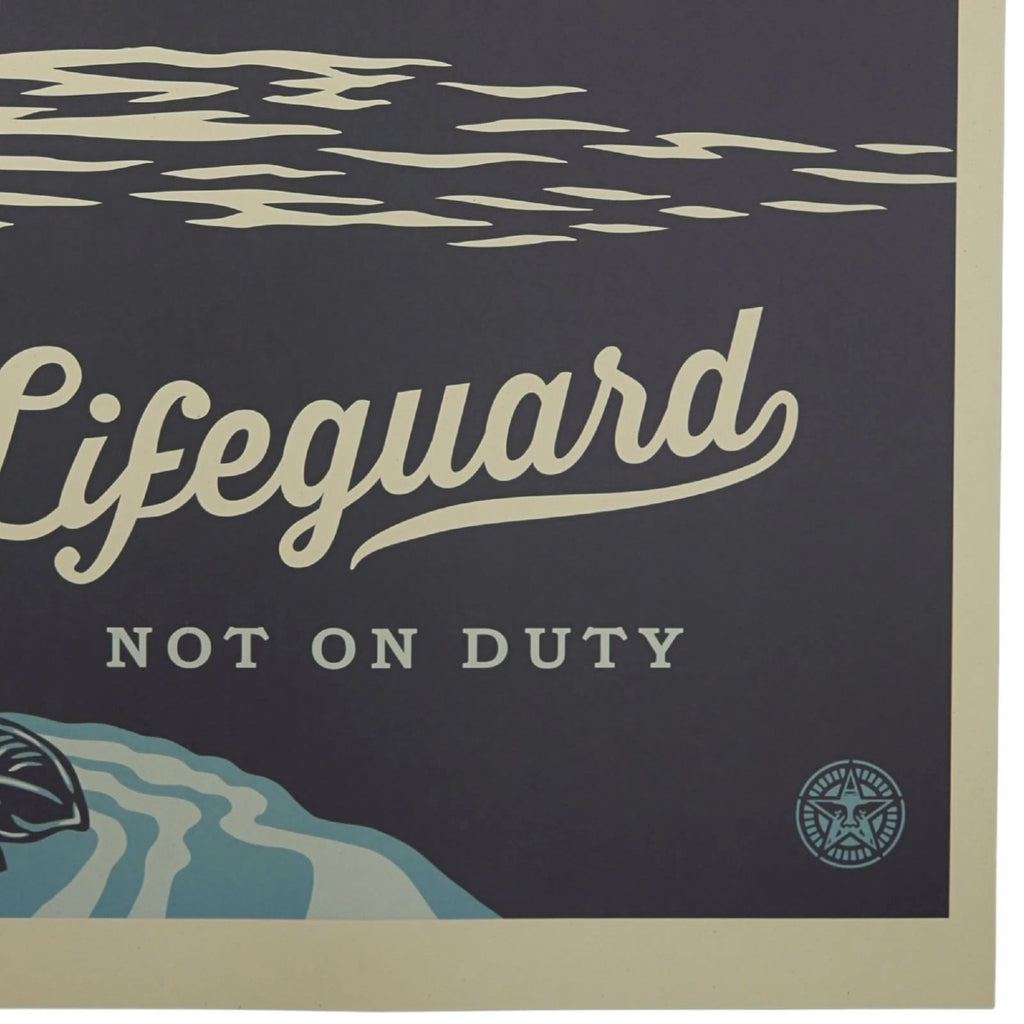 Shepard Fairey Lifeguard Not On Duty OBEY 36x24 Production Archive COA - Picture 6 of 12