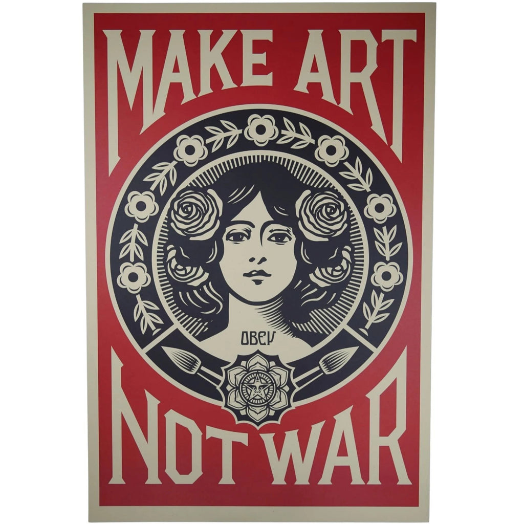 Shepard Fairey Make Art Not War | OBEY | 36x24 | Production Archive Print + COA - Picture 2 of 12