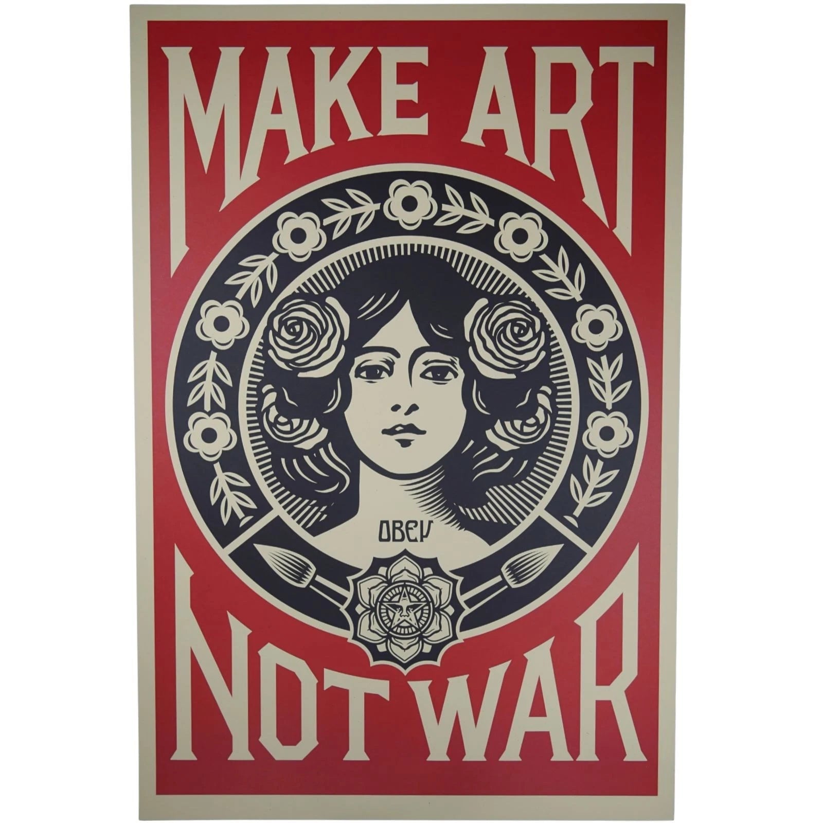 Shepard Fairey Make Art Not War | OBEY | 36x24 | Production Archive Print + COA - Picture 2 of 12