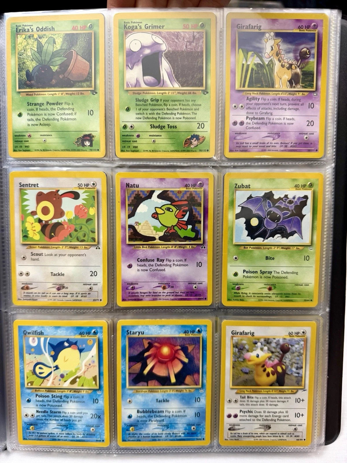 Pokemon Card Binder Lot 243 Cards Base Set Jungle Fossil Gym Neo WOTC Vintage - Picture 9 of 24