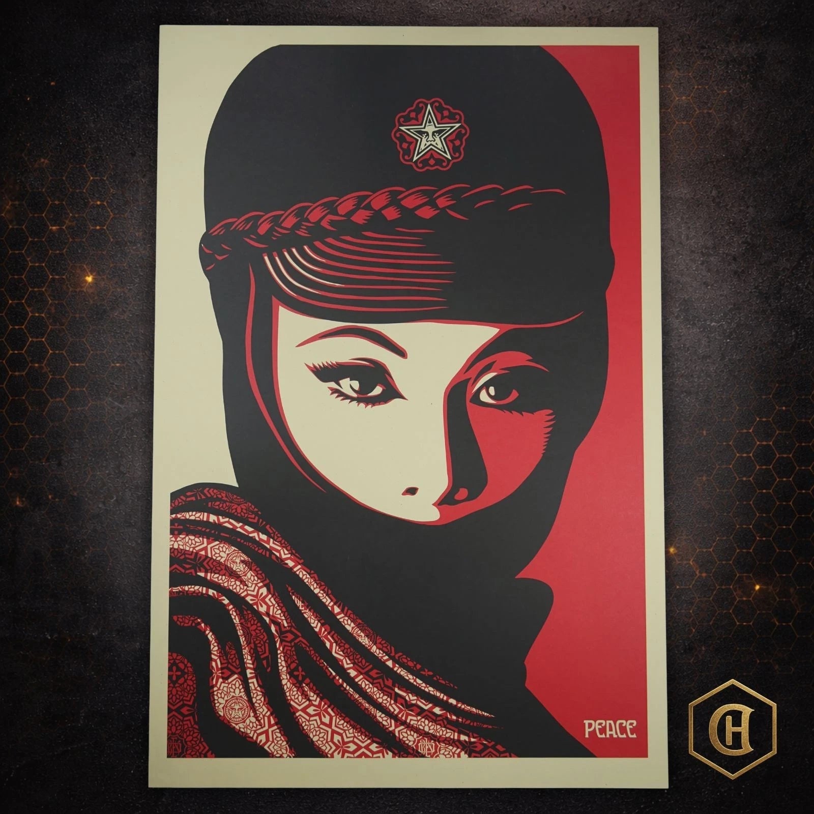 SHEPARD FAIREY OBEY "MUJER FATALE" 36x24 PRODUCTION ARCHIVE PRINT + COA - Picture 1 of 12