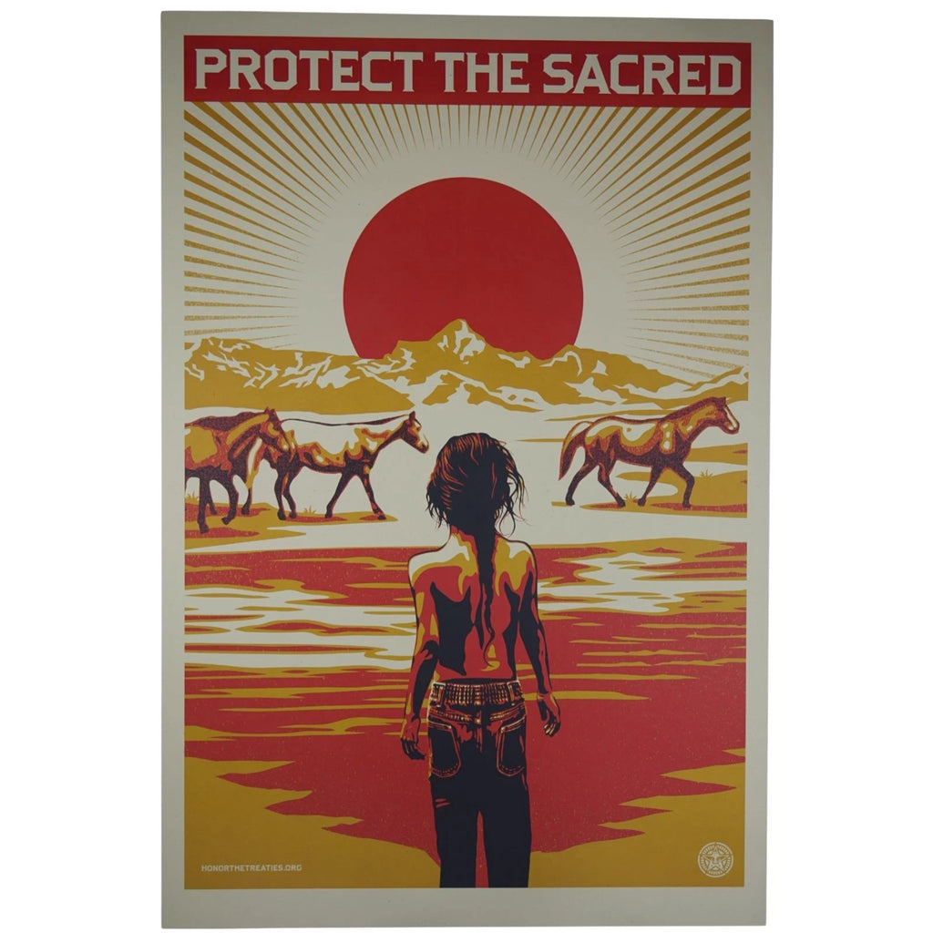 Shepard Fairey Protect the Sacred OBEY 36x24 Production Archive Print COA - Picture 2 of 13