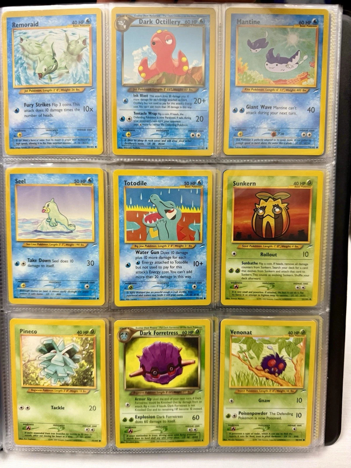 Pokemon Card Binder Lot 243 Cards Base Set Jungle Fossil Gym Neo WOTC Vintage - Picture 11 of 24