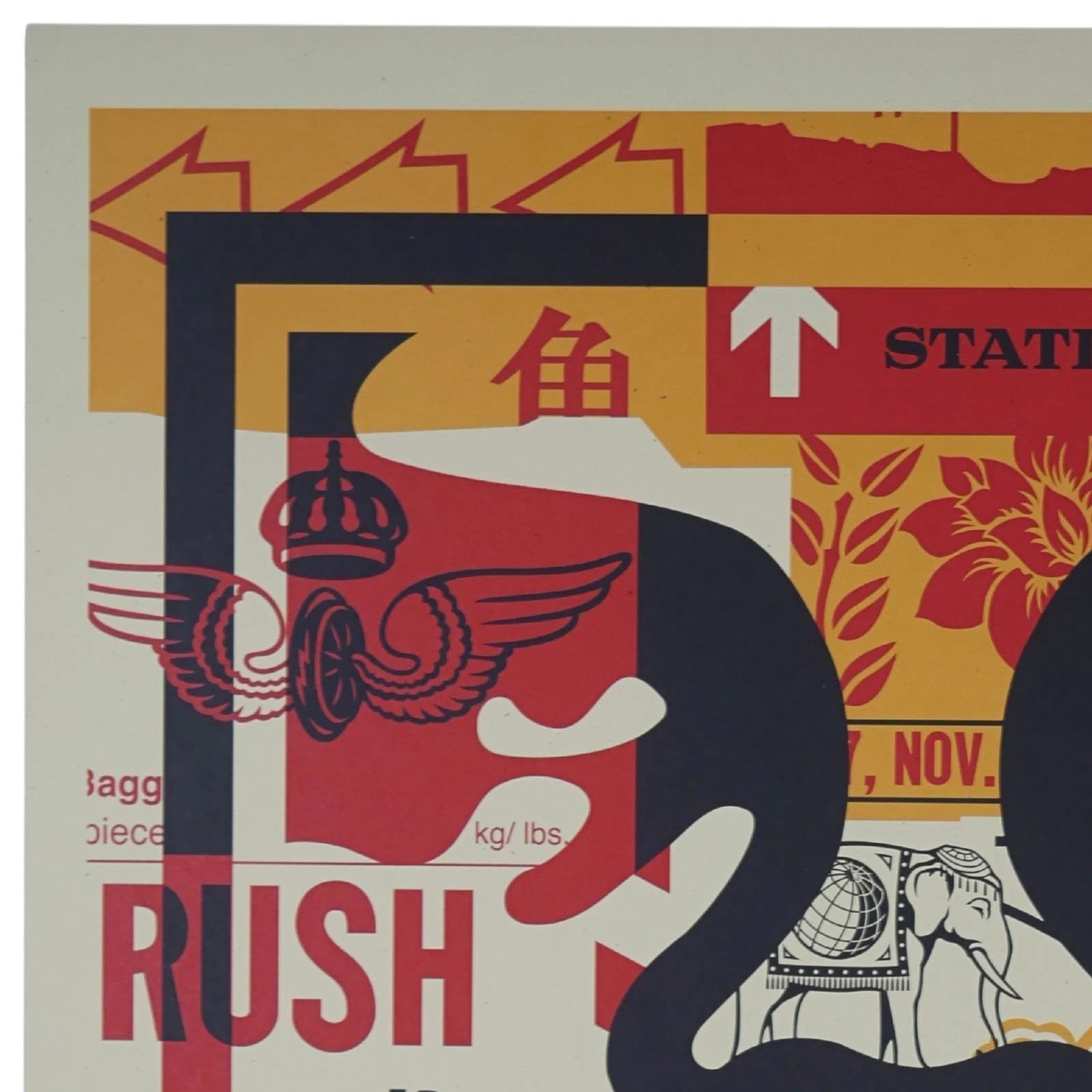 Shepard Fairey OBEY 3 Face Collage 24x18 Production Archive Print COA - Picture 3 of 12