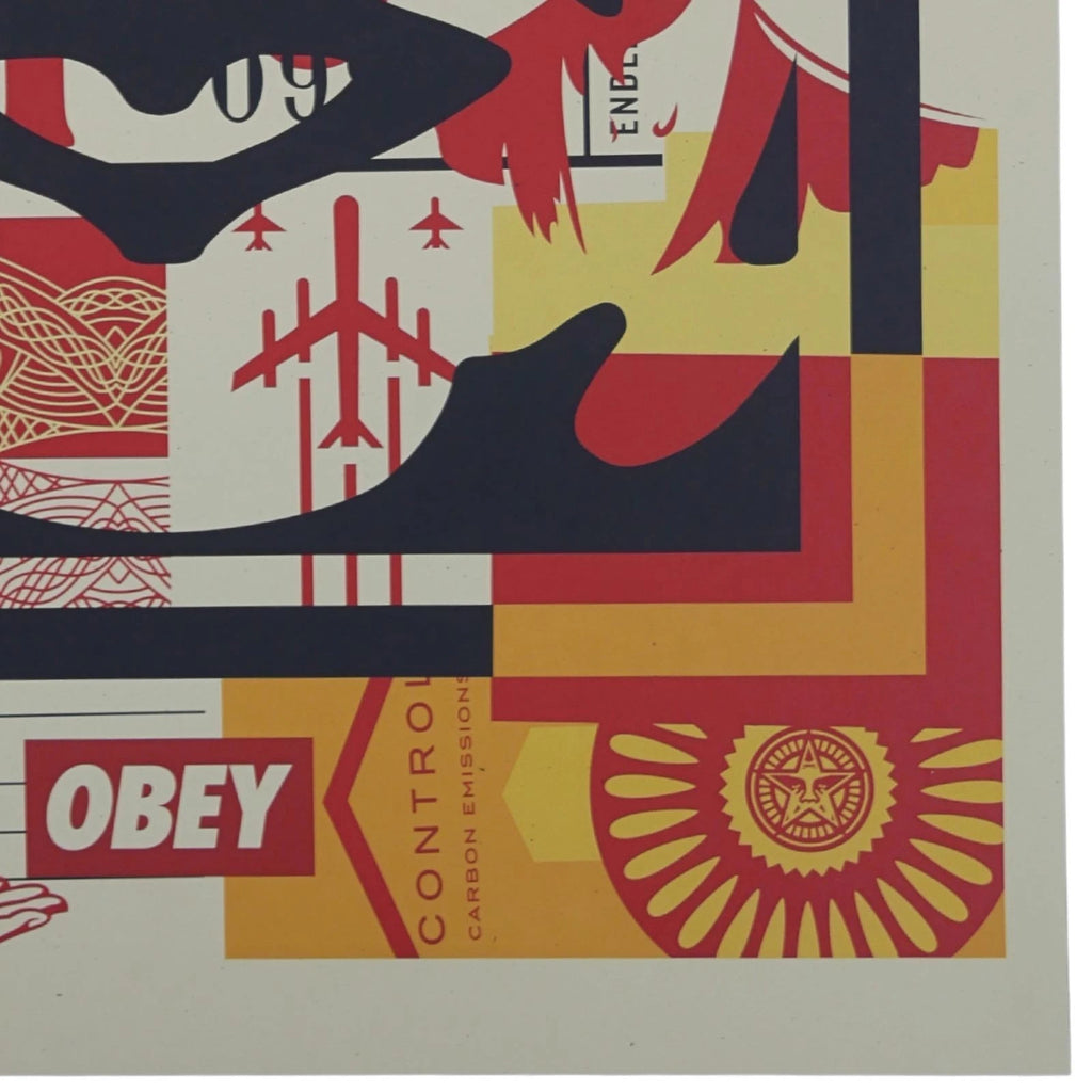 Shepard Fairey OBEY 3 Face Collage 24x18 Production Archive Print COA - Picture 6 of 12